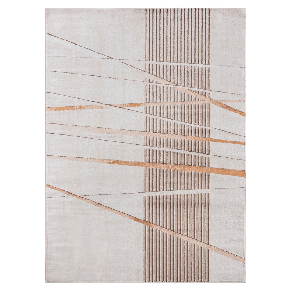 Origins Reeds Geometric Rug in Natural Multi